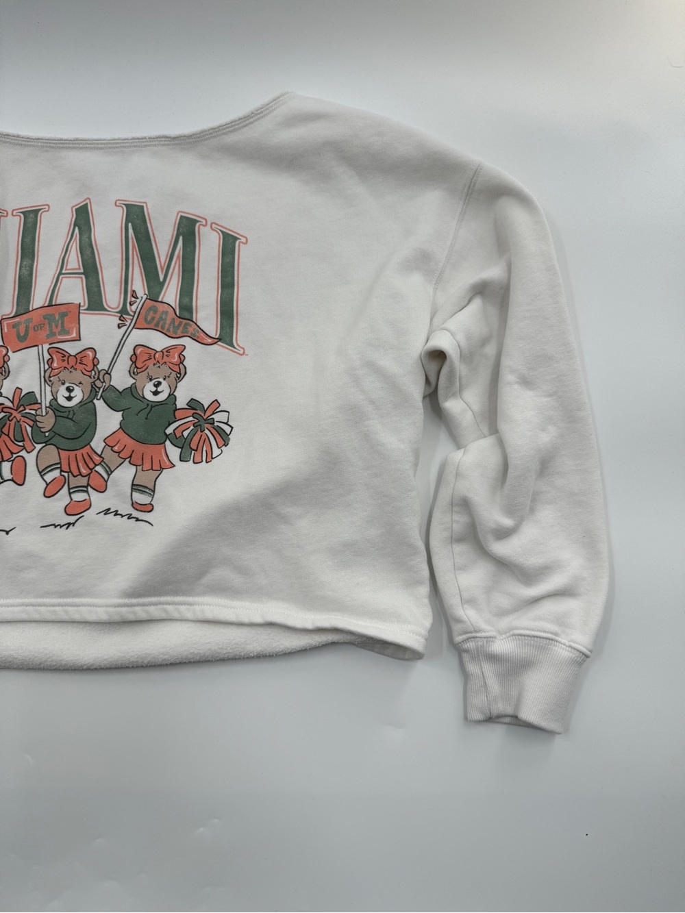 Hollister Miami Hurricanes Off Shoulder Sweatshirt Women’s Medium - Picture 3 of 8